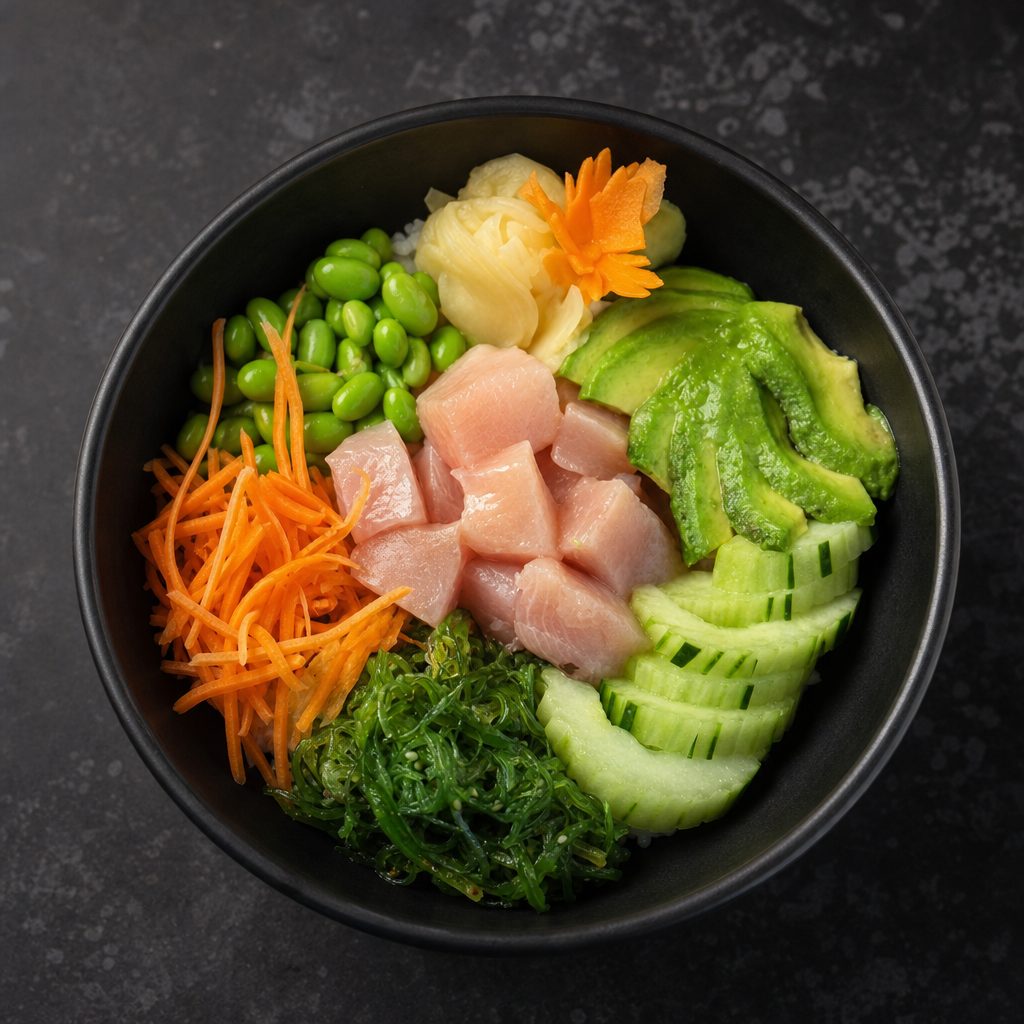 Yellowtail Poke Bowl.