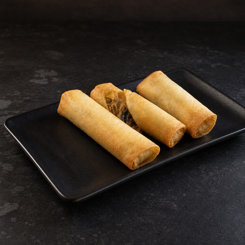 Crispy Vegetable Spring Rolls.