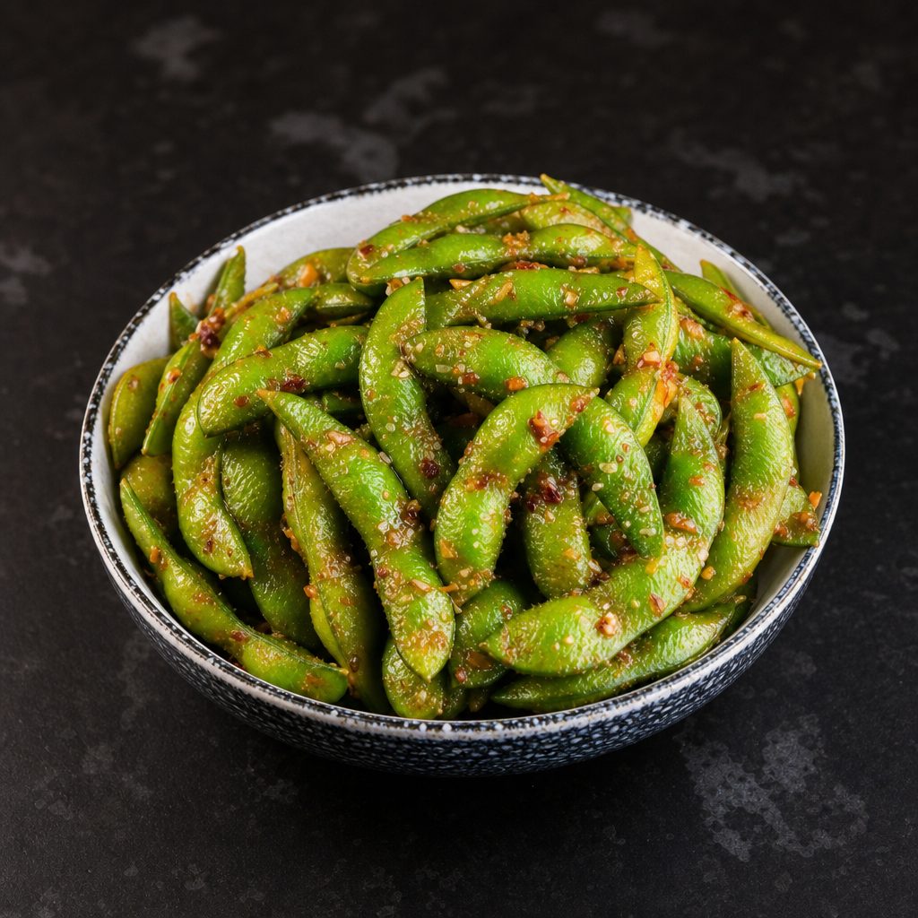 Edamame (Spicy Garlic) 🌿🌶️.